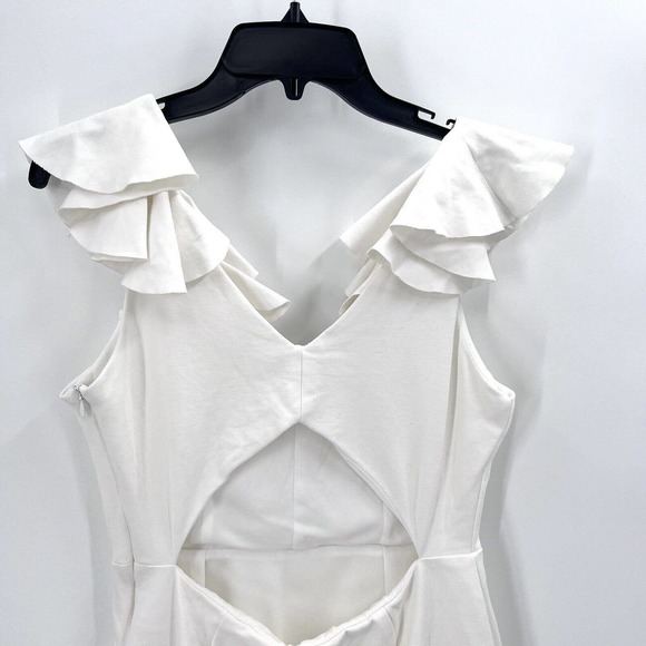 EXPRESS Ruffled Cut Out Back Mini Dress - Picture 7 of 8